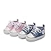 xioqen Baby Boys Girls Canvas High Top Sneakers, Non-Slip Denim First Walkers, Infant Newborn Soft Fashion Shoes (01/Light Blue Rubble Sole,12-18 Months)