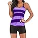 Produktbild Binggong Damen Bikini Set Frauen Farbverlauf Tankini Zweiteiler Bademode Figurformend Badeanzüge Bikinioberteil Bikinihosen Beachwear