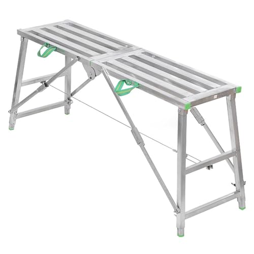 Plataforma de andamio, plataforma de trabajo plegable, altura ajustable, escalera industrial portátil para limpiar y pintar paredes