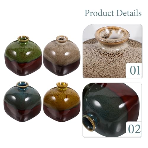 Design moderne pour maison : lot de 4 vases simples - 4
