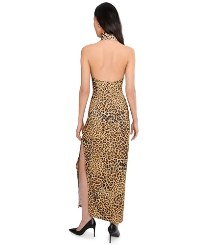 Image of Norma Kamali Women's Halter Turtle Side Slit Gown