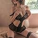 Dessous Damen Sexy Unterwäsche für Frau mit Schleife Sehr Sexy Reizwäche Body Dessous Set Damen Bodysuit Tiefer V-Ausschnitt Reizwäsche One Piece Lingerie Negligee (Style B, Schwarz, Einheitgroß)