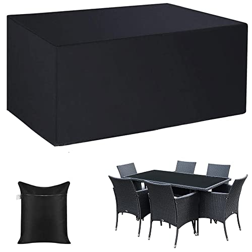 Skyour Patio Table Furniture Set Covers Square/Rectangular Waterproof Outdoor Indoor Dustproof Garden Table Chair Sofa Furniture Set Cover Protector (71x47x29in)