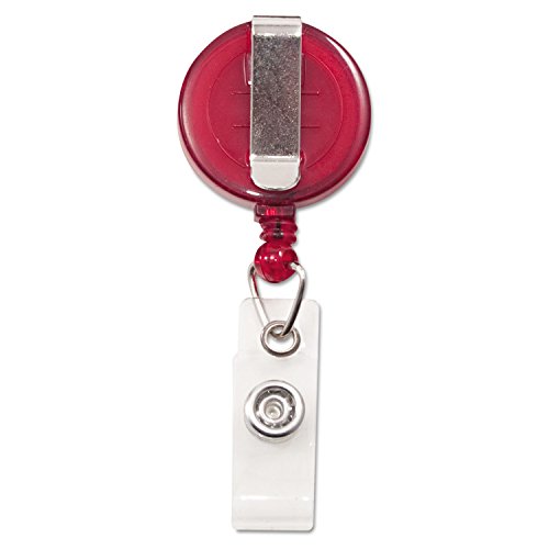 Porte-badge enrouleur rouge rétractable pour le quotidien au bureau