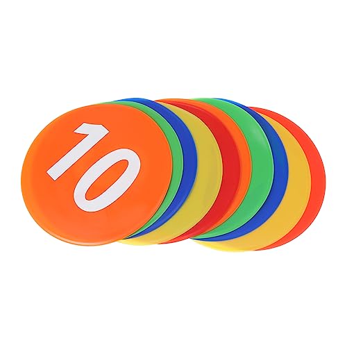 ibasenice Football Training Signs Soccer Line Markers PVC Disc Plates Bright Visual Acuity for Sports Practice