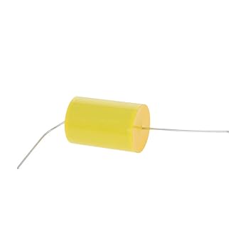 Film Capacitor 250V DC 12uF MET Round Axial Lead Type Polypropylene Capacitors for Audio Divider Yellow,Aicosineg