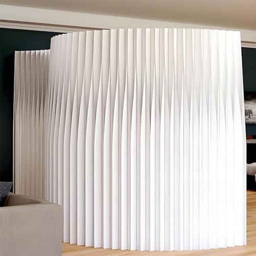 Séparateur de pièce pliable en papier pour masquer le désordre et diviser un studio