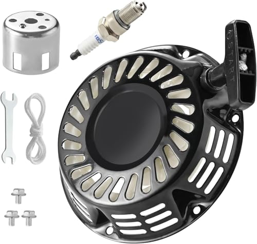 Image of 212 196 224 208 cc Recoil Pull Start Assembly with Pulley Cup for Predator Champion Coleman Honda Westinghouse Firman Ryobi Simpson 5.5 6.5 hp Small Engines etc.GX160 Pull Start with Start Cup