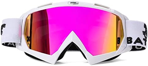 BATFOX Dirt Bike ATV Goggles Motorcycle Gear Riding Motocross Dirtbike 4-Wheeler MX DH Accessories Goggles Glasses for Men Women Youth UV400 Protection Dust-proof Anti-Slip Strap