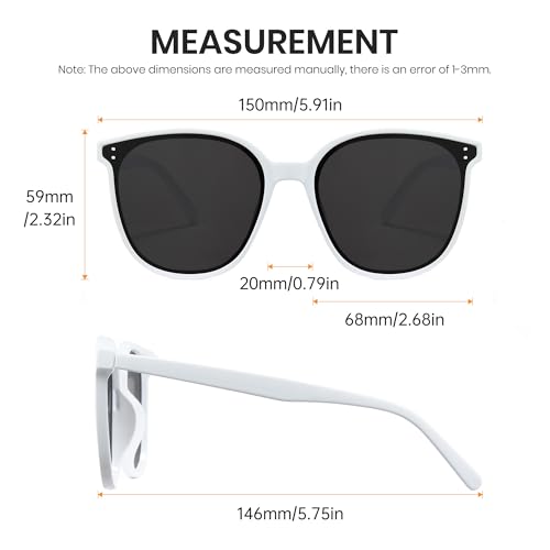 Image of Cyxus Oversized Cat Eye Sunglasses for Women Polarized Lens UV Protection for Beach Music Festivals Shopping 1902