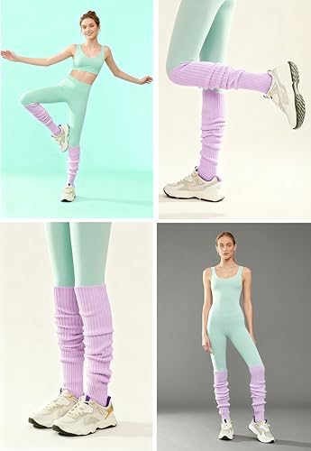 Image of v28 Women's Neon Knit Leg Warmer for 80s Party Dance Sports Yoga