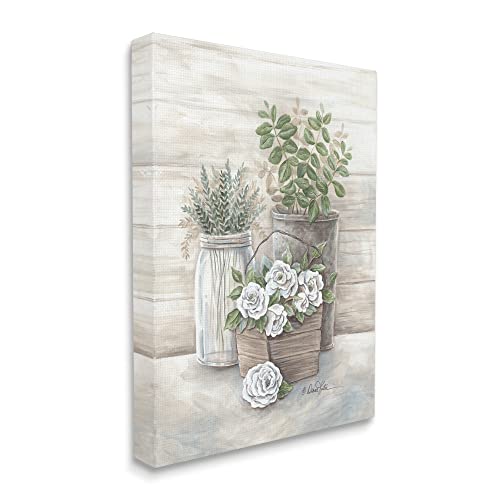 Stupell Industries Country Succulents Botanicals Rustic Jar Planter,Design by Diane Kater, 24 x 30 - Image 4