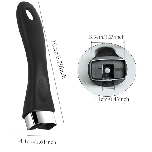 Vastsea 2 Sätze Universal Abnehmbarer Griff, Bakelit Topfgriff, Anti Verbrühungs Pfannengriff, Für Kochgeschirr,Wokpfanne,Stielkasserolle (16×4.1cm)