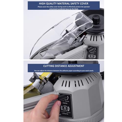 Distributeur automatique de ruban adhésif avec couvercle de protection, coupe réglable, idéal pour les applications à haute température