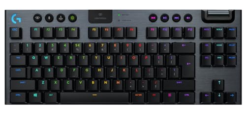 Logitech G G915 TKL - Teclado RF inalámbrico + Bluetooth QWERTY inglés británico, color negro