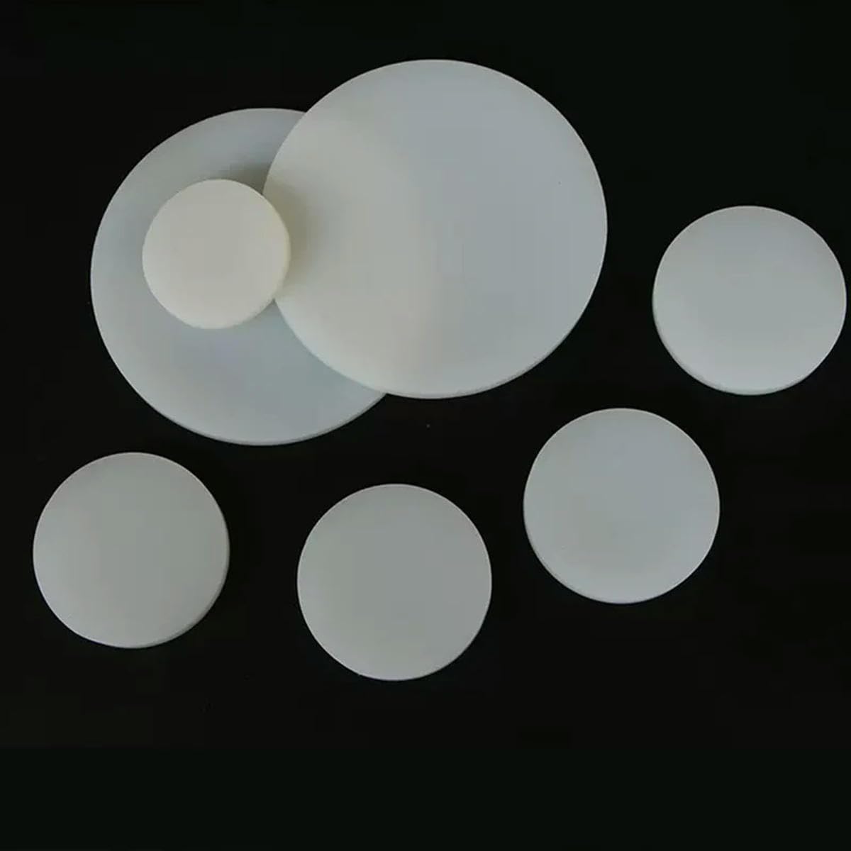 Guarnizioni di tenuta in foglio di gomma tondo solido bianco da 10 pezzi, diametro 5 mm-100 mm, spessore 1 mm-10 mm-70 mm-10 mm