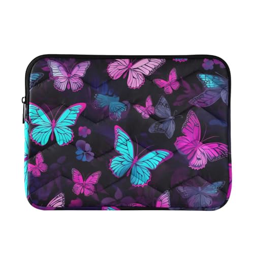 Funda para laptop 13-14 pulgadas con diseño mariposas coloridas miniatura 1