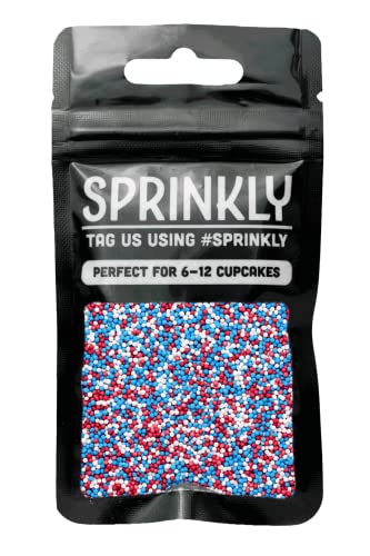 SPRINKLY - Matt 100s & 1000s - Red White & Blue - 30g