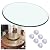 KDLKCT6 Round Tempered Glass Top - 9mm Thick Clear Plate Glass 18 24 28 30 32 Inch, Premium Circular Glass, Decorate and Protect The Desktop, Heat Resistant, Ideal for Dining Tables and Coffee Tables