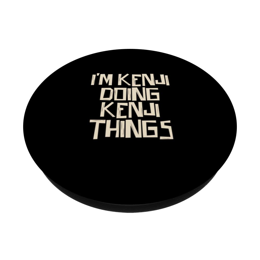 I'm Kenji doing Kenji things PopSockets Swappable PopGrip, Black - Image 2