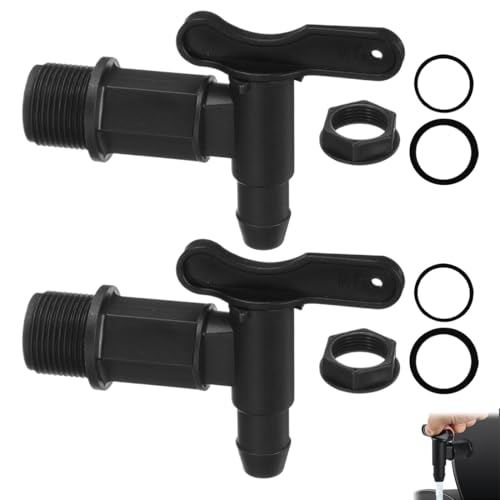 MOLZINY 2PCS Robinet Cuve Plastique Robinets pour Citerne De Pluie 3/4