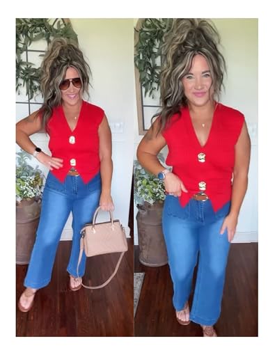 Image of AMEBELLE Vest Tops for Women Cable Knit Sweater Sleeveless V Neck Cardigans Lightweight Knit Pullover Summer Tops