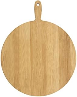 Premier Housewares 1103970 Round Bamboo Paddle Chopping Board, Natural