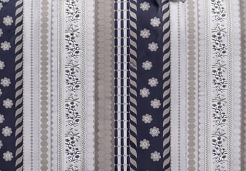 Image of DECOR2ADMIRE 300 Thread Count Cotton Floral Bedsheet Set | Soft Luxury Bed Sheet with 2 Pillow Covers | Breathable Bedding for Bedroom (Stripe Print, Double King 90 inch x 100 inch)