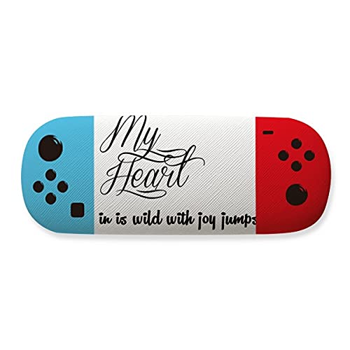 Étui de rangement pour lunettes de jeu avec citation de poésie design créatif My Heart Joy