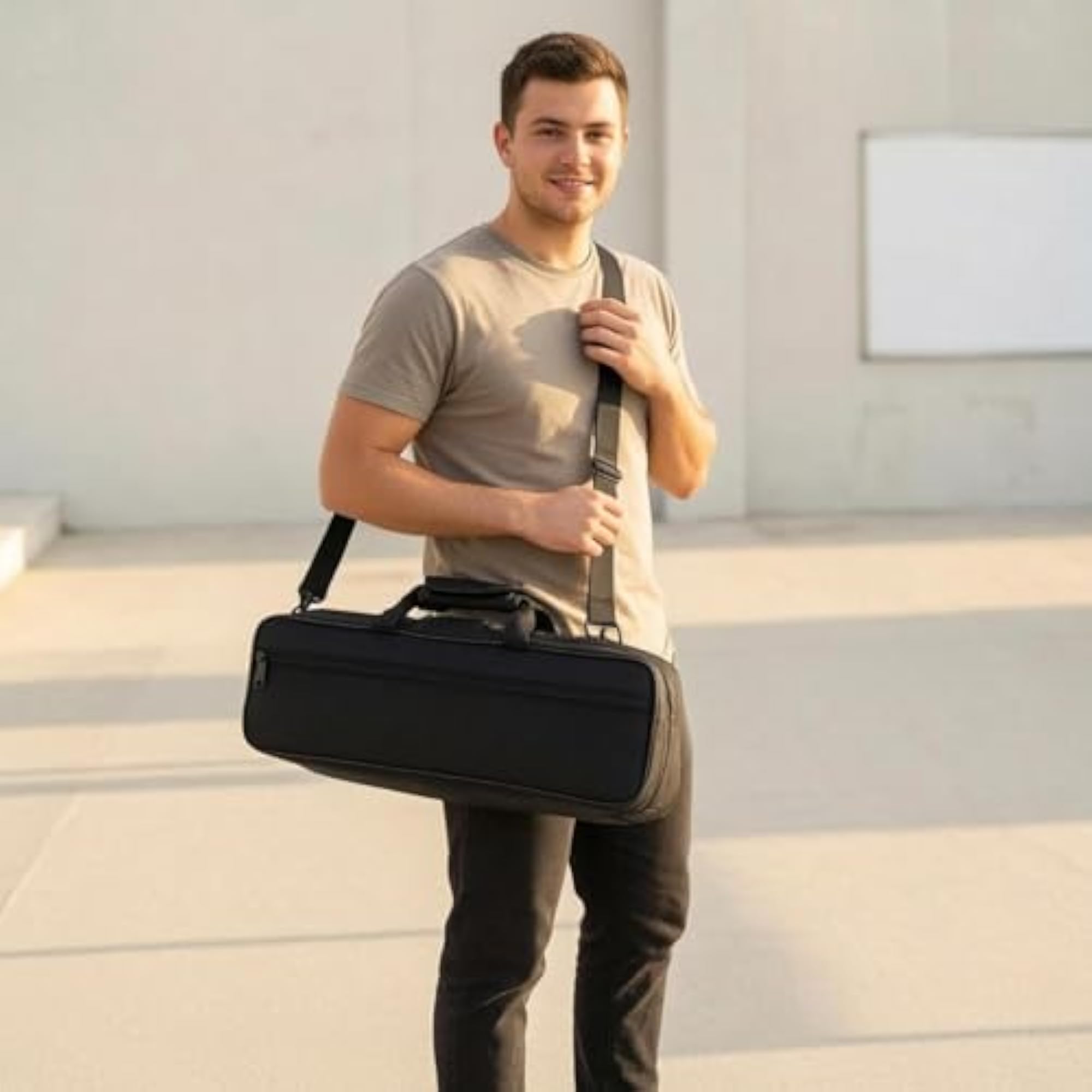 Oxford Cloth Flute Storage Case Bag with Shoulder Strap