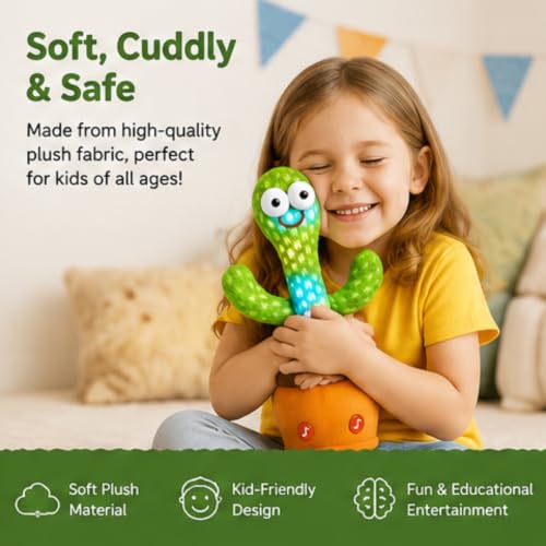 Image of Rechargeable Talking Dancing Cactus Toy for Kids