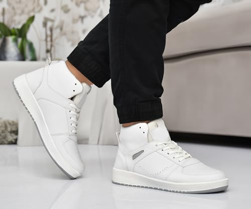 Image of BADLAV Mens Badlav Casual Sports Shoes for Men|Soft Cushioned Insole, Slip-Resistance|tw-203-white Men's Sneakers