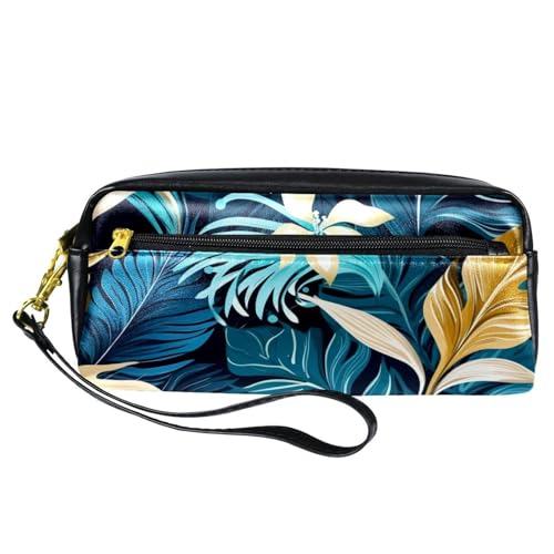 Astuccio Estetico Foglie Tropicali Grafica Matita oro