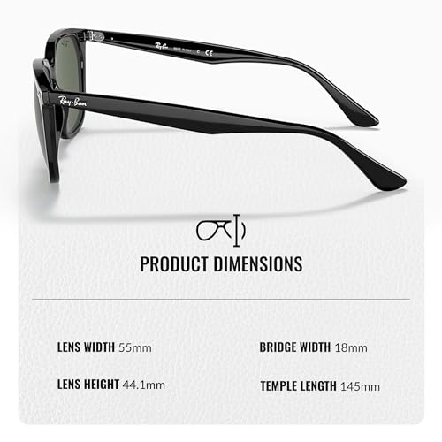 Image of Ray-Ban RB4362 Square Shaped Sunglasses for Men & Women with Official RAYBAN Eyewear Kit