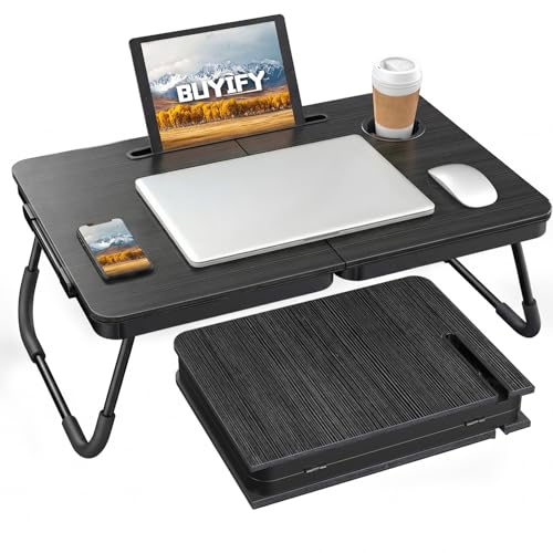 BUYIFY Foldable Laptop Bed Desk for Couch, Sofa - Large...