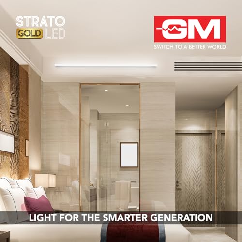 Image of GM Strato LED Batten | 20W LED Light | 2200 Lumens Bright Output | 10 Years Life | 60% Energy Saving | Glare-free Illumination | Durable Body | For Homes, Offices & Other Spaces - Pack of 10