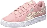 Cordones de algodón PUMA Basket Canvas T4C WTR JR, Zapatillas, Rosa (Bridal Rose/Aqua Gray), 38.5 EU
