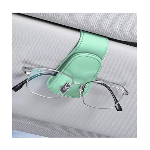 Image of AICEL Sunglasses Holders for Car Sun Visor, Leather Eyeglasses Hanger Mounter, Magnetic Glasses Holder and Ticket Card Clip, Auto Interior Accessories Universal for SUV Pickup Truck
