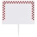 HUBERT Deli Spear Tags with Red Check Border White Plastic - 2 1/2
