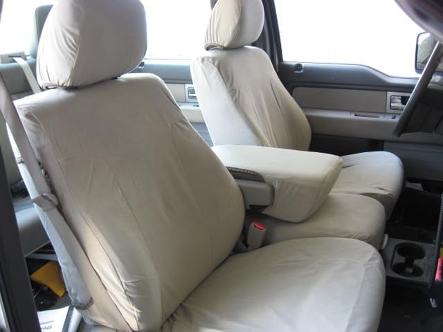 Durafit Seat Covers, Made to fit 2009-2010 F150 XL and STX 40/20/40 Split Seat with Solid Center Armrest. Made in Conceal Camo Endura