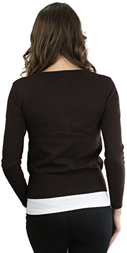 Image of ToBeInStyle Women's Long Sleeve Button Down V-Neck Cardigan