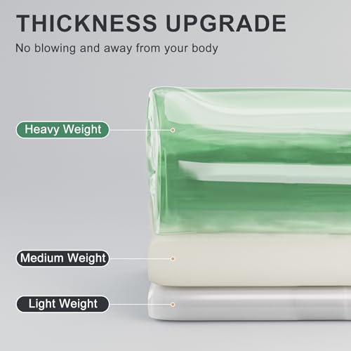 Image of AmazerBath Heavy Duty Shower Curtain and Liner 2-in-1, 100% EVA Luxury Soft Clear Mint Green Shower Curtain Liner, 72x72 Plastic Weighted Shower Curtain, 12 Rustproof Grommets & 3 Heavyweight Stones