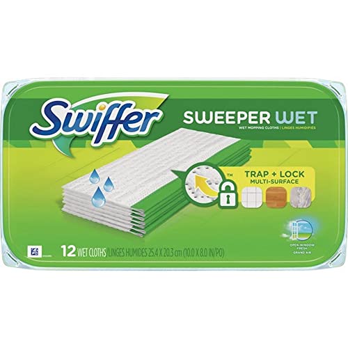 Image of Sweeper Wet Mopping Pad Refills for Floor Mop Open Window Fresh Scent 12 Count - 4 Pack