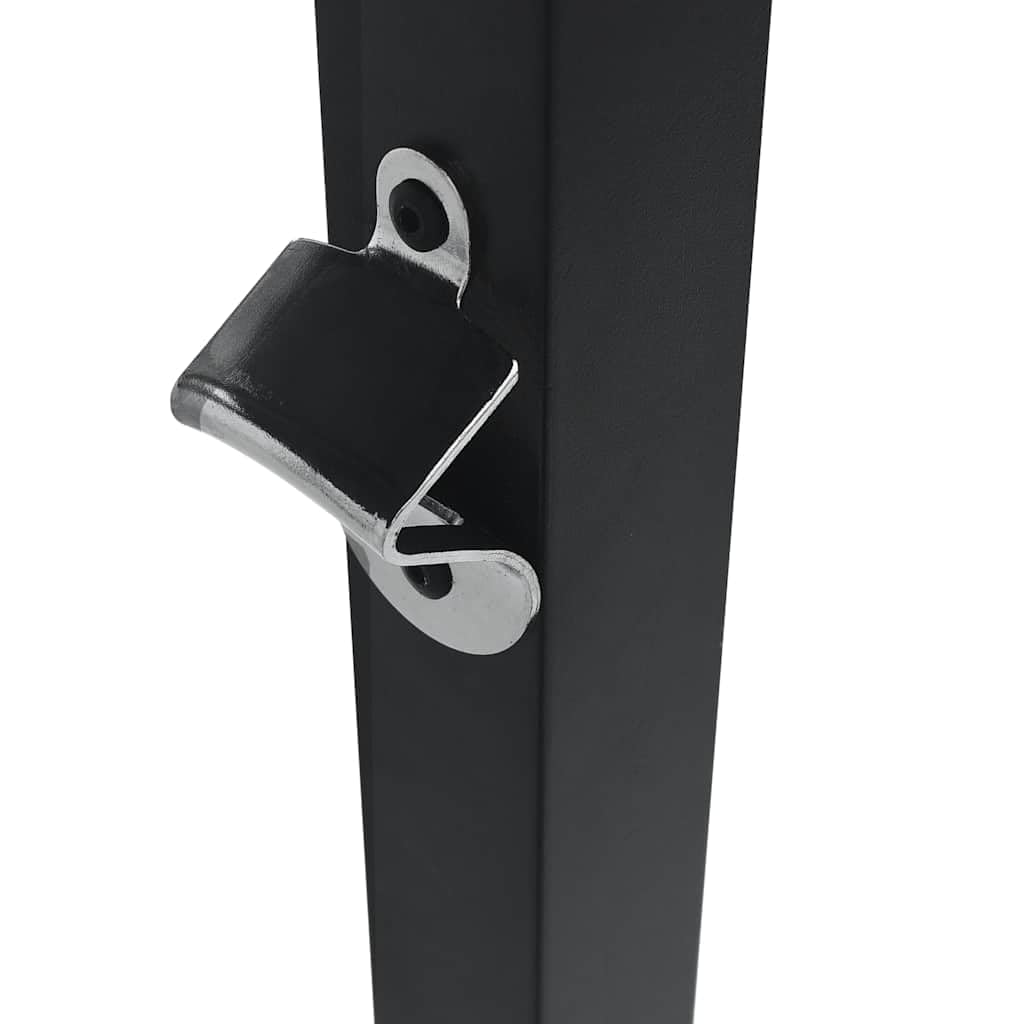 Belvédère de Barbecue en Acier Anthracite 240x150x255 cm avec Double Toit résistant aux intempéries et comptoirs de Bar pour terrasse Jardin extérieur Patio Ombre Protection