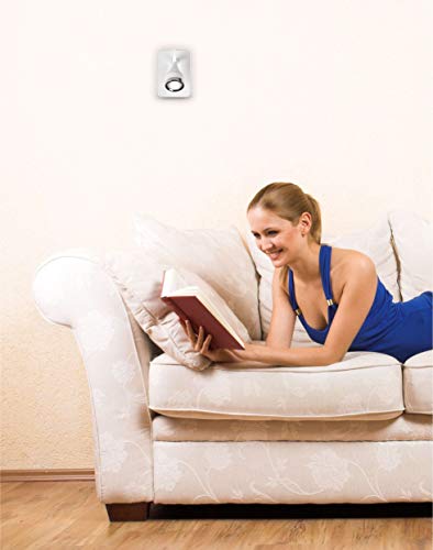 Applique murale LIX, spot LED, spot réglable et rotatif pour intérieur, lumière blanche chaude, 5 W et 450 lumens, 3000 K, finition laquée blanche combinée avec chrome - Image 7