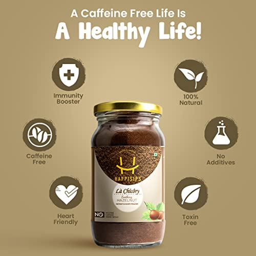 Image of Instant Chicory Root Powder, Hazelnut Flavour Chicory Powder, 75g - HAPPISIPS