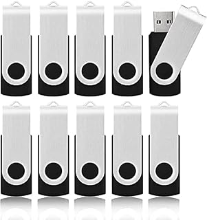 2GB Memory Stick 10Pack, KOOTION Bulk USB Stick Swivel Flash Drive 2GB Pen Drive Thumb Drive Jump Drive Computer Data Storage (10Pack Mixcolor )