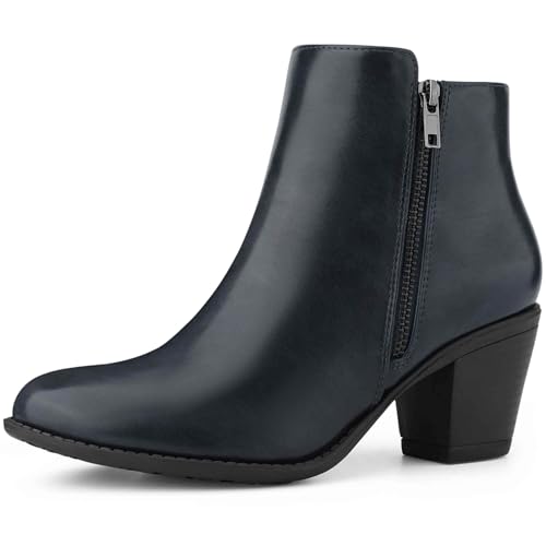 Perphy Ankle Boots Mid-height Heels Zipper Dressy Chelsea Booties for Women
