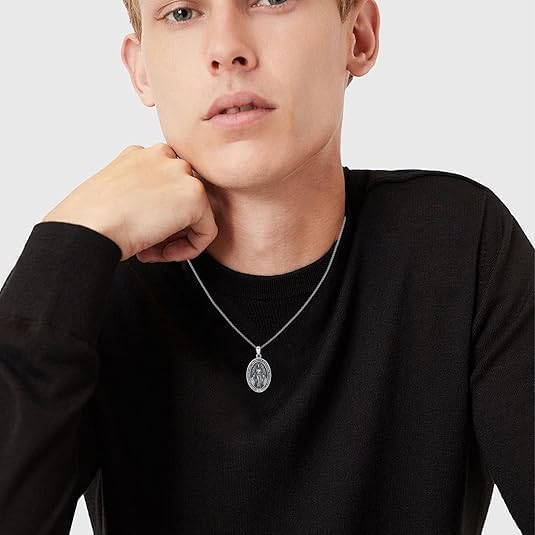 Guardian Angel/St Michael Necklace 925 Sterling Silver Christian Religious Patron Saint Medal Necklace Jewelry Gifts for Women - Image 6