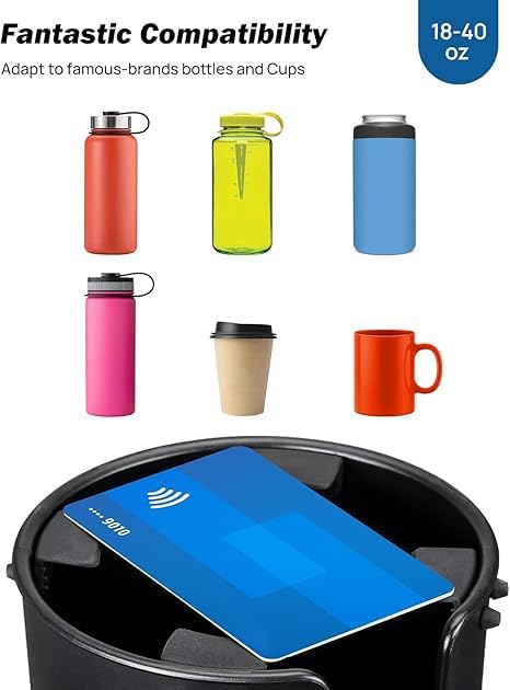 JoyTutus Expandible de Portavasos para Coche con Bandeja Giratoria 360° miniatura 5